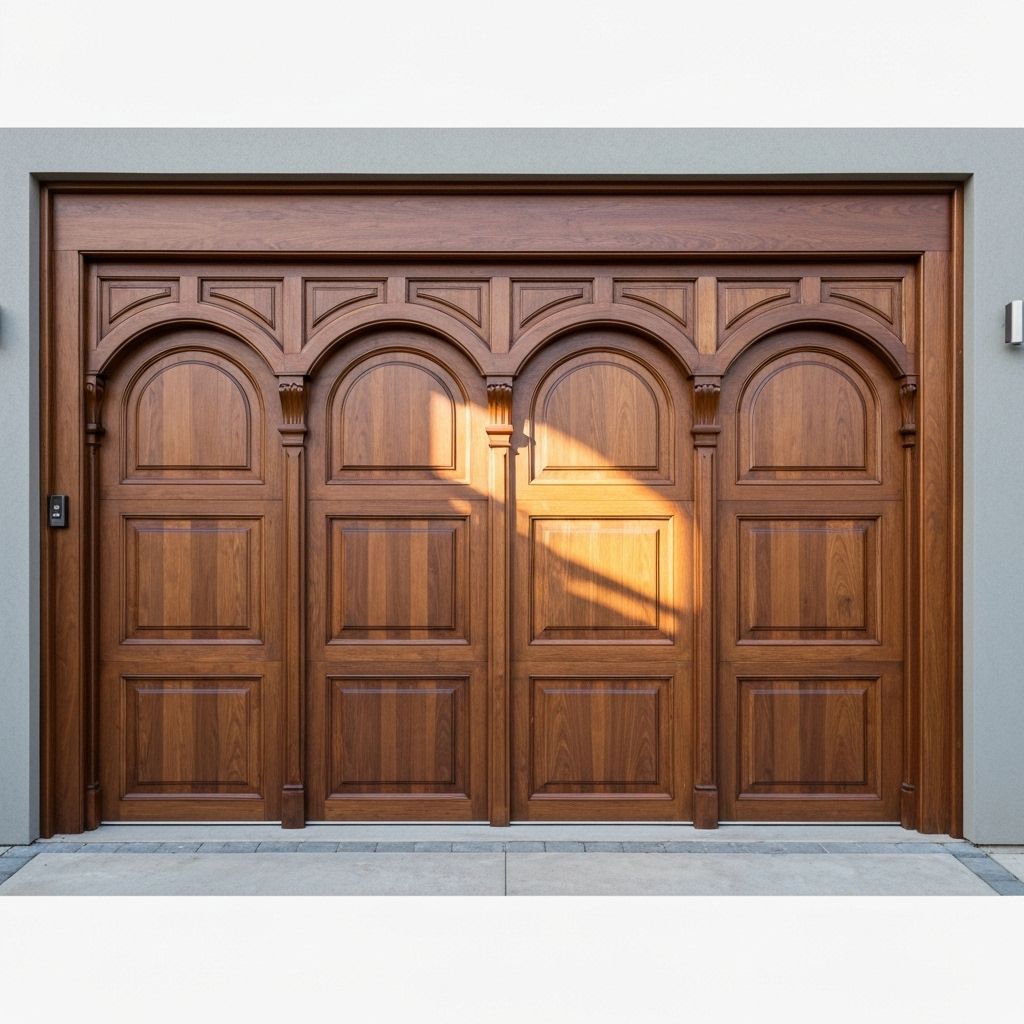 Custom wood garage door