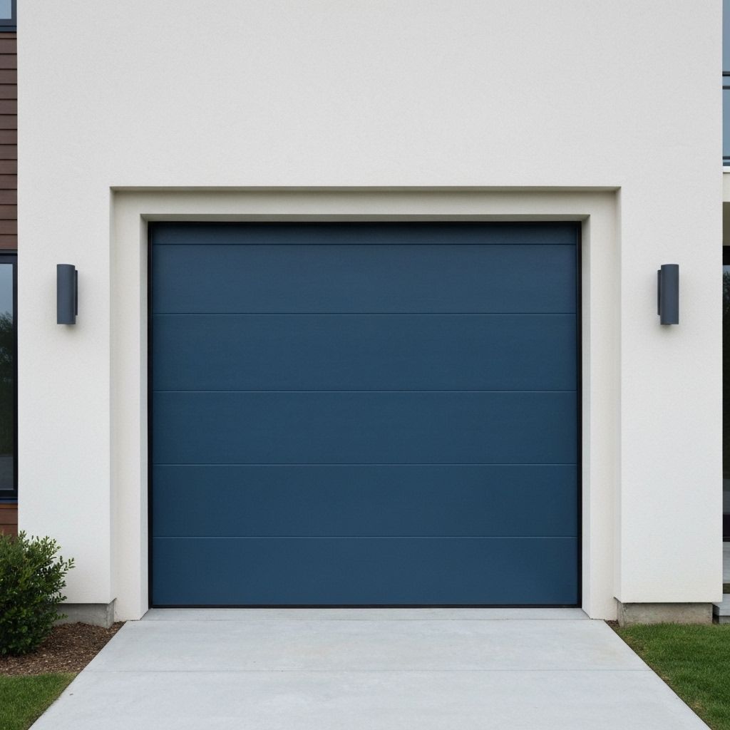 Flush panel garage door